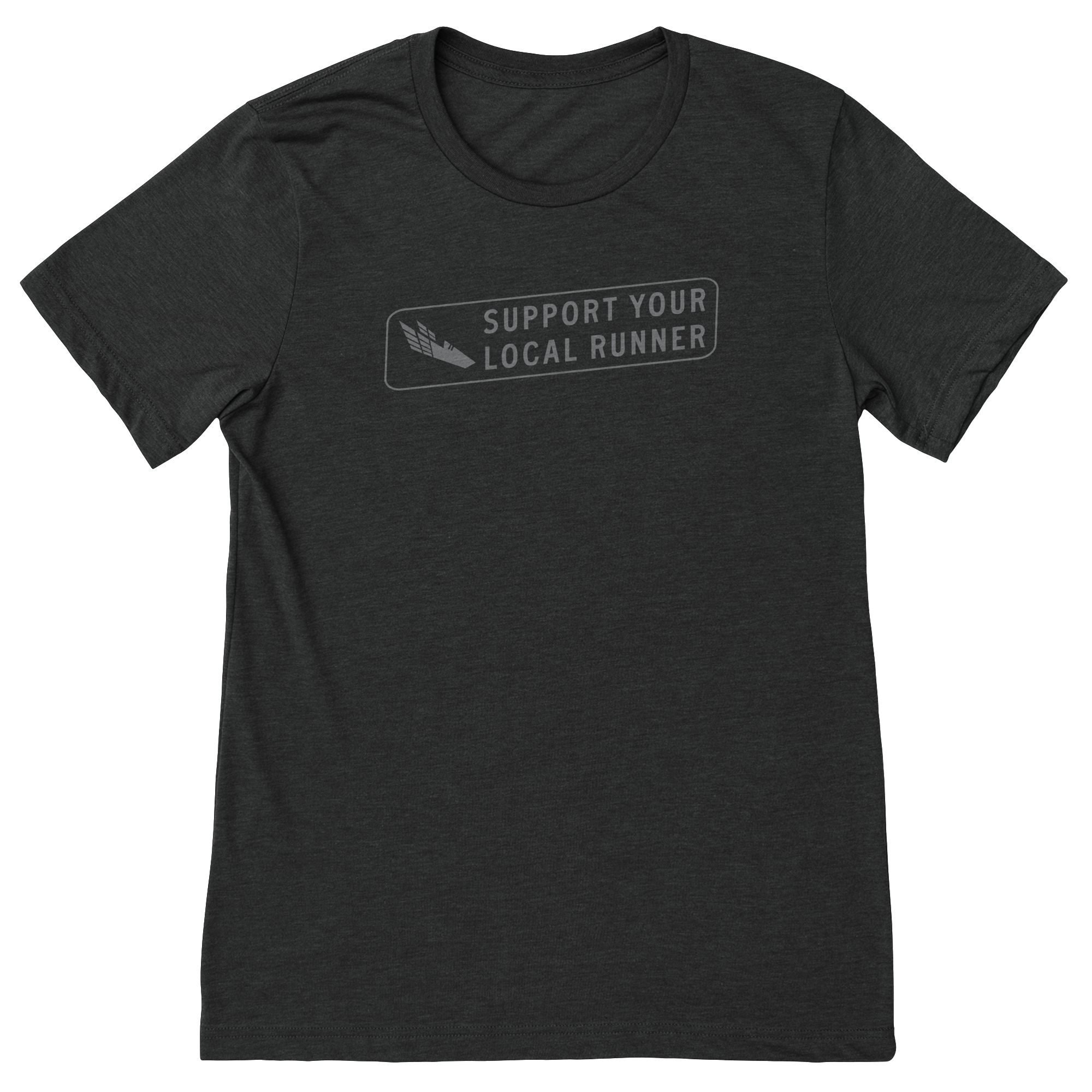 Heathered Tee STR - Support Your Local Runner - Bakline