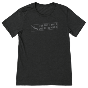Heathered Tee STR - Support Your Local Runner - Bakline